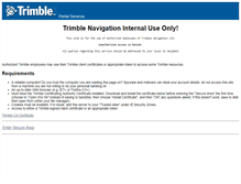 Tablet Screenshot of portal.trimble.com