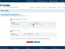 Tablet Screenshot of dealerlocator.trimble.com